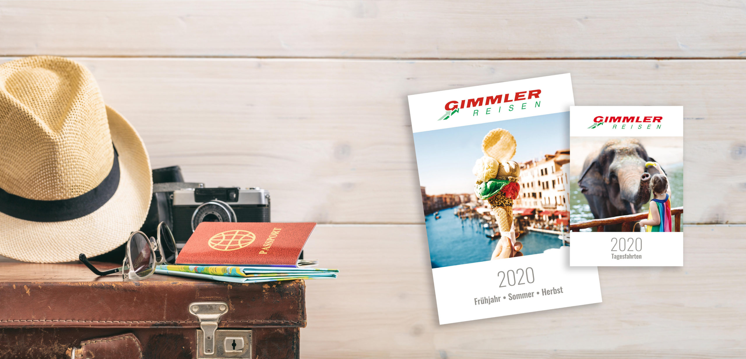 Travel concept on white wooden background - copy space